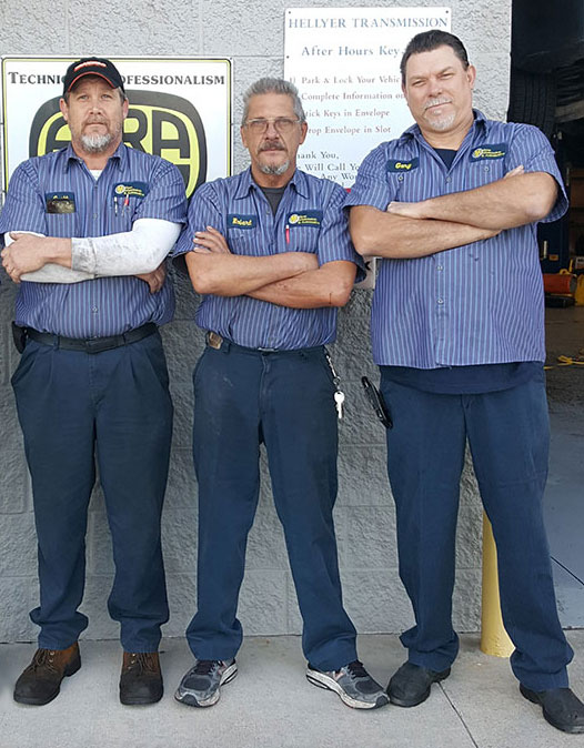 Technicians at Hellyer Transmission and Automotive